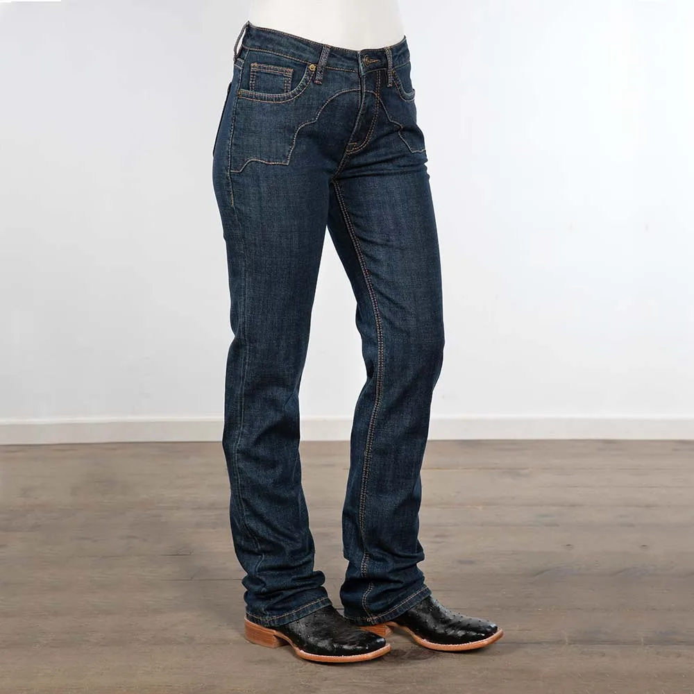 Rock & Roll Denim Western Yoke Modest Bootcut Jeans - Image 2