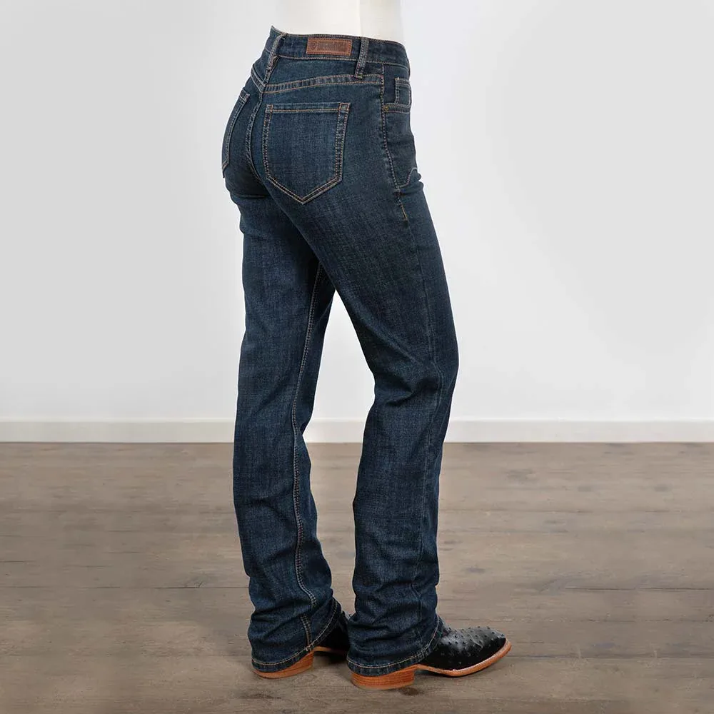 Rock & Roll Denim Western Yoke Modest Bootcut Jeans