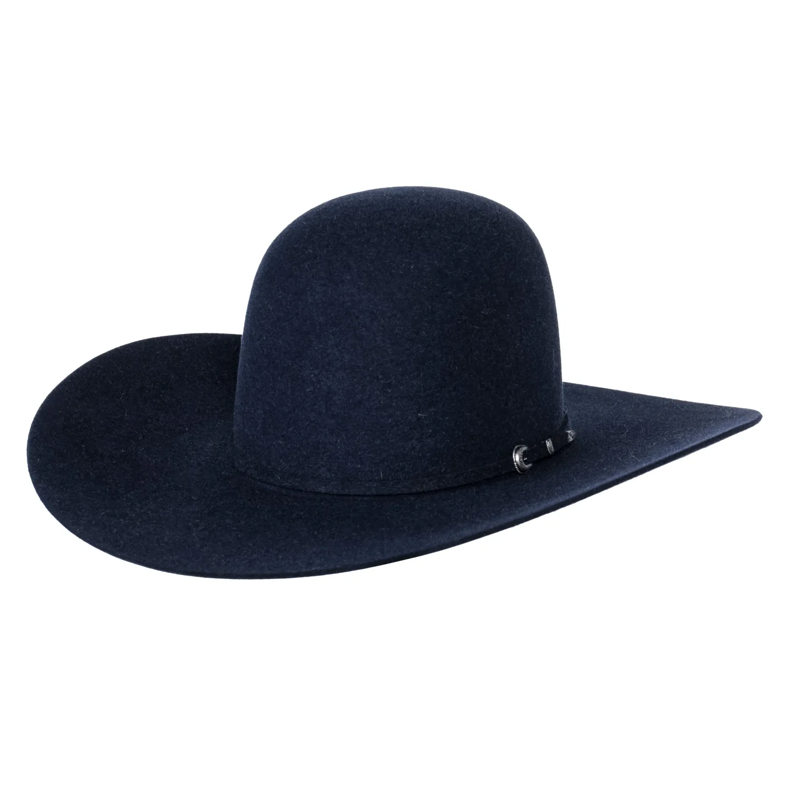 Rodeo King 7X Denim 4 1/2in. Brim Open Crown Self Band Felt Cowboy Hat - Image 2