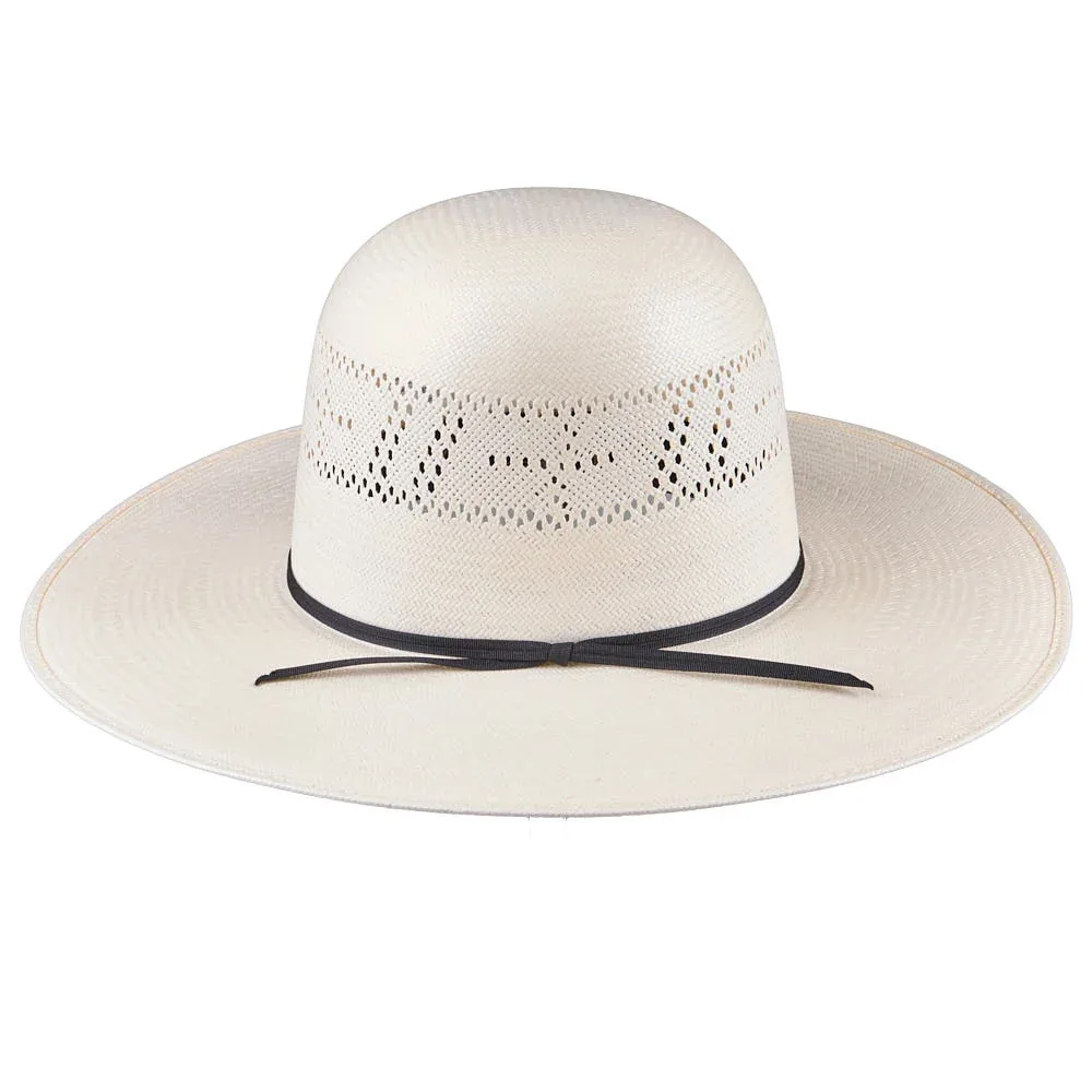 Rodeo King Ivory Cross 4 1/4in Brim Open Crown Straw Hat - Image 2
