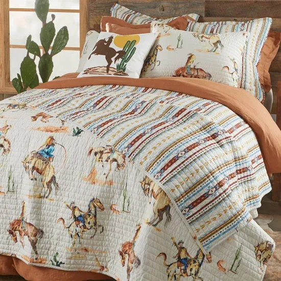 Rod's True Western Cowboy Bronco Quilt - Image 2