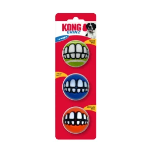 Rogz Grinz Treat Ball Dog Toy Assorted Small 3pk