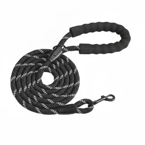 Rope Dog Leash, 6ft Heavy Duty Dog Leash With Comfortable Padded Handle, Strong Nylon Thick Leash With
