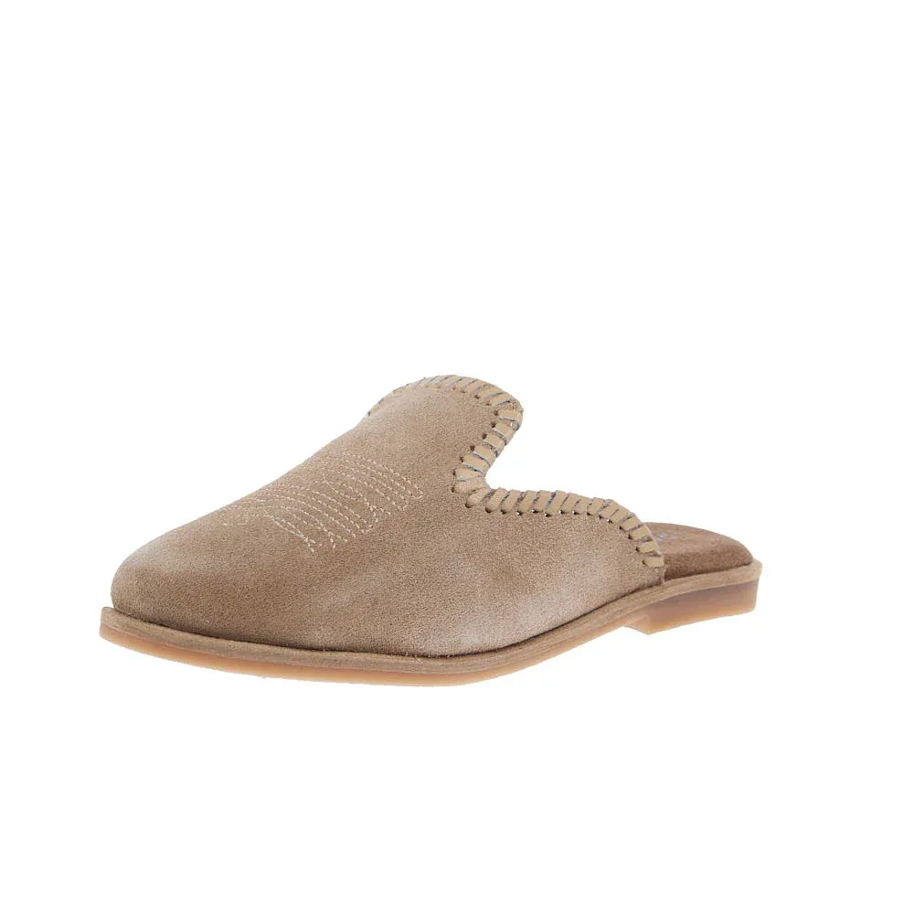 Roper Footwear Women's Hampton Beige Cow Suede Mule