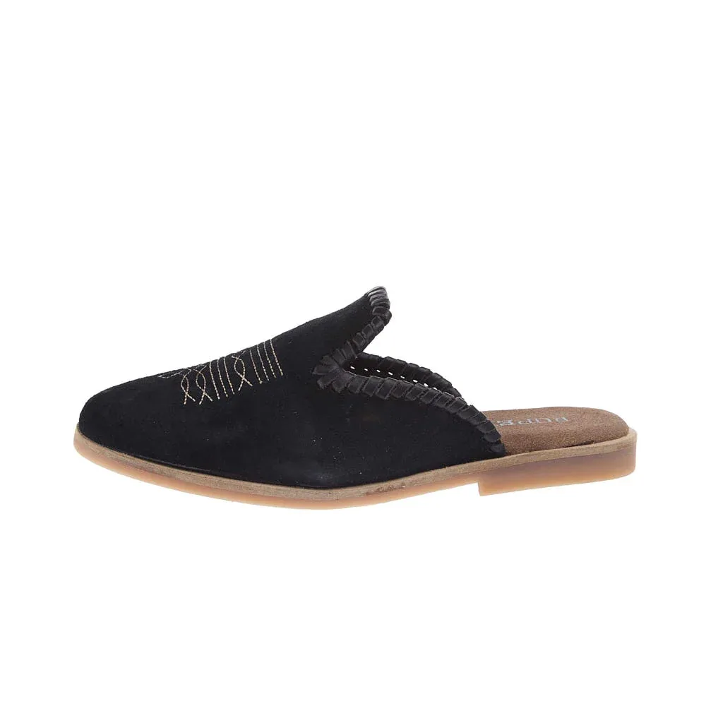 Roper Footwear Women's Hampton Black Cow Suede Mule - Image 2