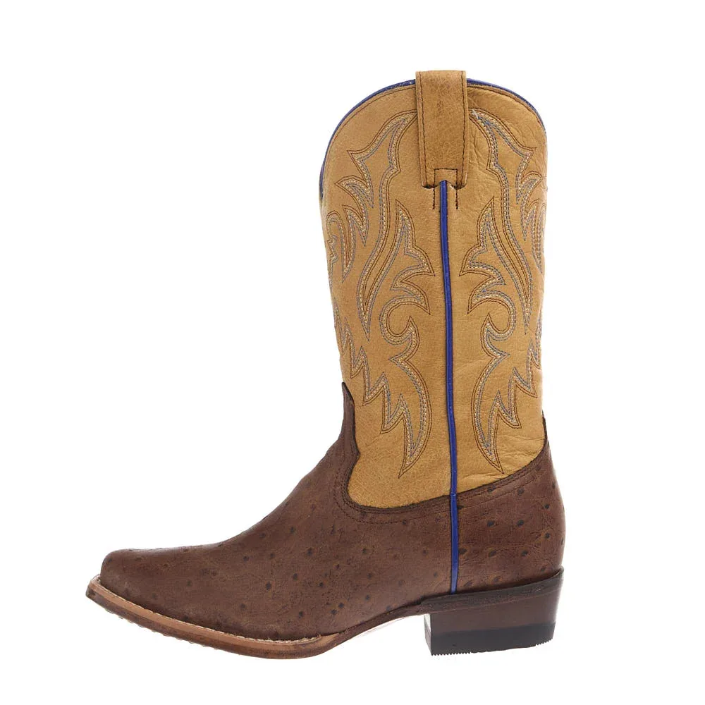 Roper Footwear Youth Quill Waxy Brown with Tan Leather Shaft Cutter Toe Boot - Image 2