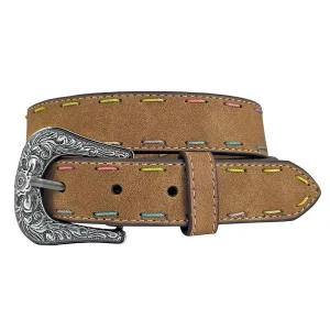 Roper Girl's Rainbow Hand Laced Brown Belt