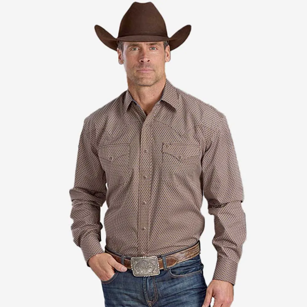 ROPER Stetson Tan Line Diamond Shirt