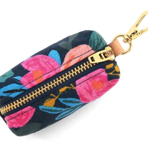 Rosa Floral Navy Leash Bag