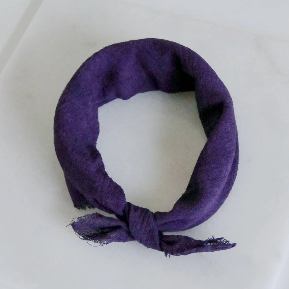 ROSEMARINE TEXTILES | Deep Violet Cotton Gauze Bandana