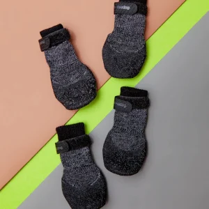 Rubber Dipped Dog Sock Boots in Black
