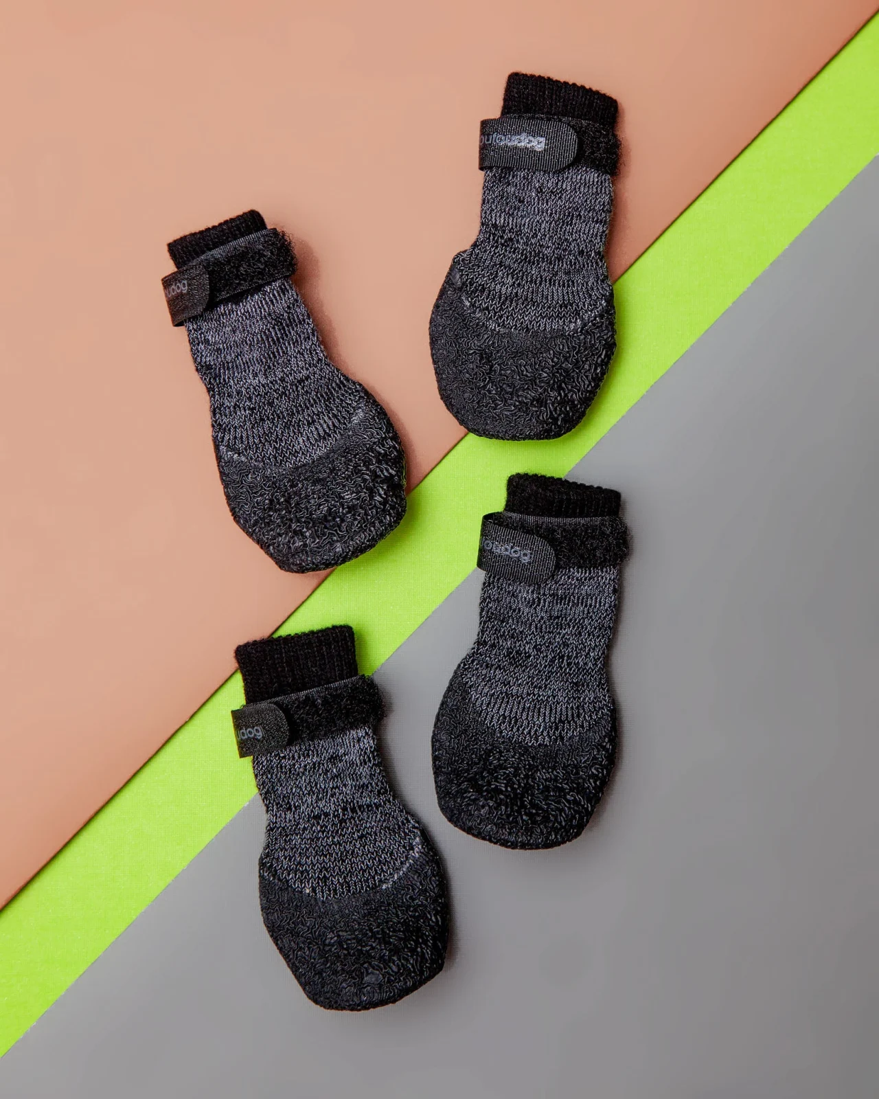 Rubber Dipped Dog Sock Boots in Black