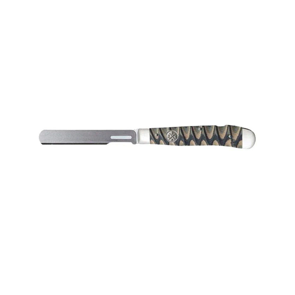 Rusted Nail Knives Brown Fang Trapper Bull Cutter Lock Blade