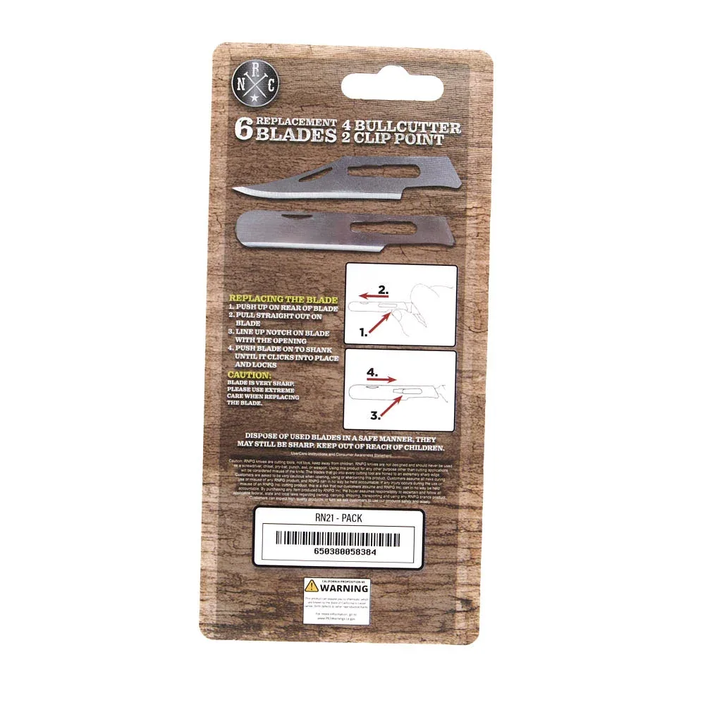 Rusted Nail Knives Replacement RN21 Blade Pack 6 Blades - Image 2