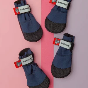 SaltSox Fleece-Lined Dog Booties in Navy