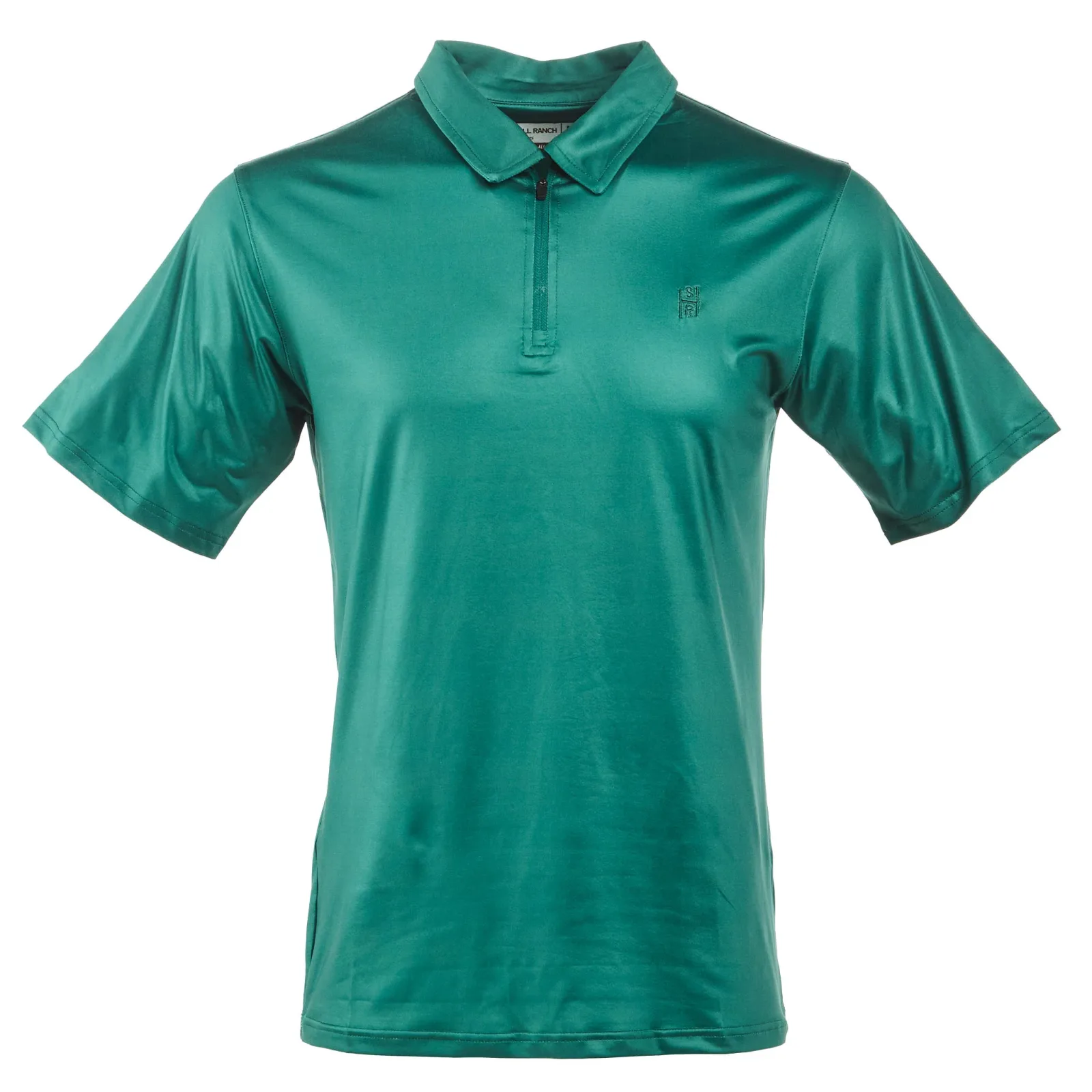 Sand Hill Ranch Men's Dark Green 1/4 Zip Polo - Image 2
