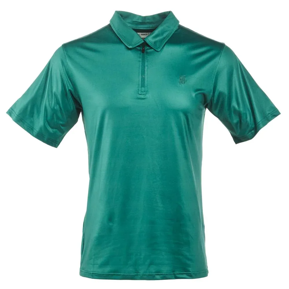 Sand Hill Ranch Men's Dark Green 1/4 Zip Polo