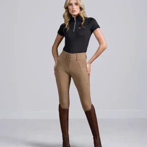 Sassari Womens Gel Full Seat Riding Breeches Caramel