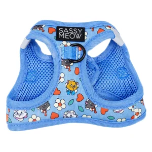 Sassy Meow Disney The Aristocats Blue Neoprene Step-In Cat Harness