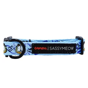 Sassy Meow Garfield Blue Neoprene Cat Collar