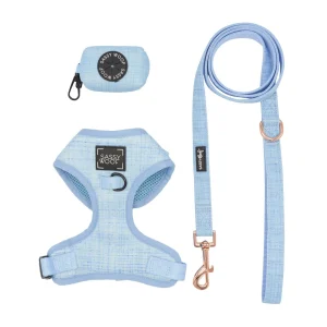 Sassy Woof Blumond Dog Harness, Leash and Waste Bag Holder Bundle