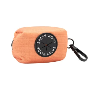 Sassy Woof Dog Waste Bag Holder, Apple Cider Bag Holder W/ Carabiner Clip For Convenient Access