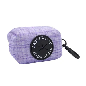 Sassy Woof Dog Waste Bag Holder, Aurora Purple Bag Holder W/ Carabiner Clip For Convenient Access