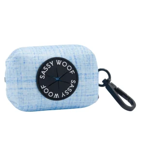 Sassy Woof Dog Waste Bag Holder, Blumond Blue Bag Holder W/ Carabiner Clip For Convenient Access