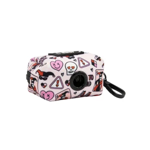 Sassy Woof Dog Waste Bag Holder, Harley Quinn Bag Holder W/ Carabiner Clip For Convenient Access