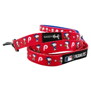 Sassy Woof MLB™ x Peanuts™ Philadelphia Phillies Dog Leash - 5 FT