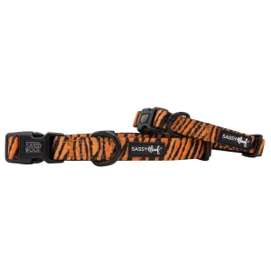Sassy Woof Paw of the Tiger Dog Collar