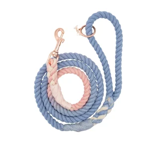 Sassy Woof Peony Dog Rope Leash: 5-ft long