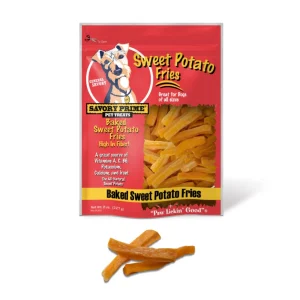 Savory Prime Baked Sweet Potato Fries Dog Treat, 8 oz each, Case of 2