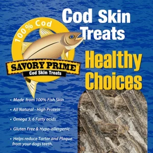 Savory Prime Cod Skin Fish Strips 4oz