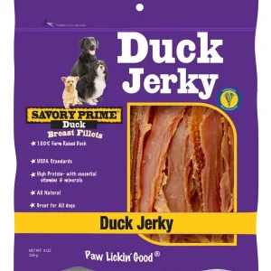 Savory Prime Natural Jerky Dog Treats Duck, 8 oz