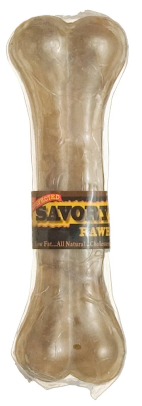 Savory Prime Pressed Rawhide Bones Bulk Natural, 6.5 in