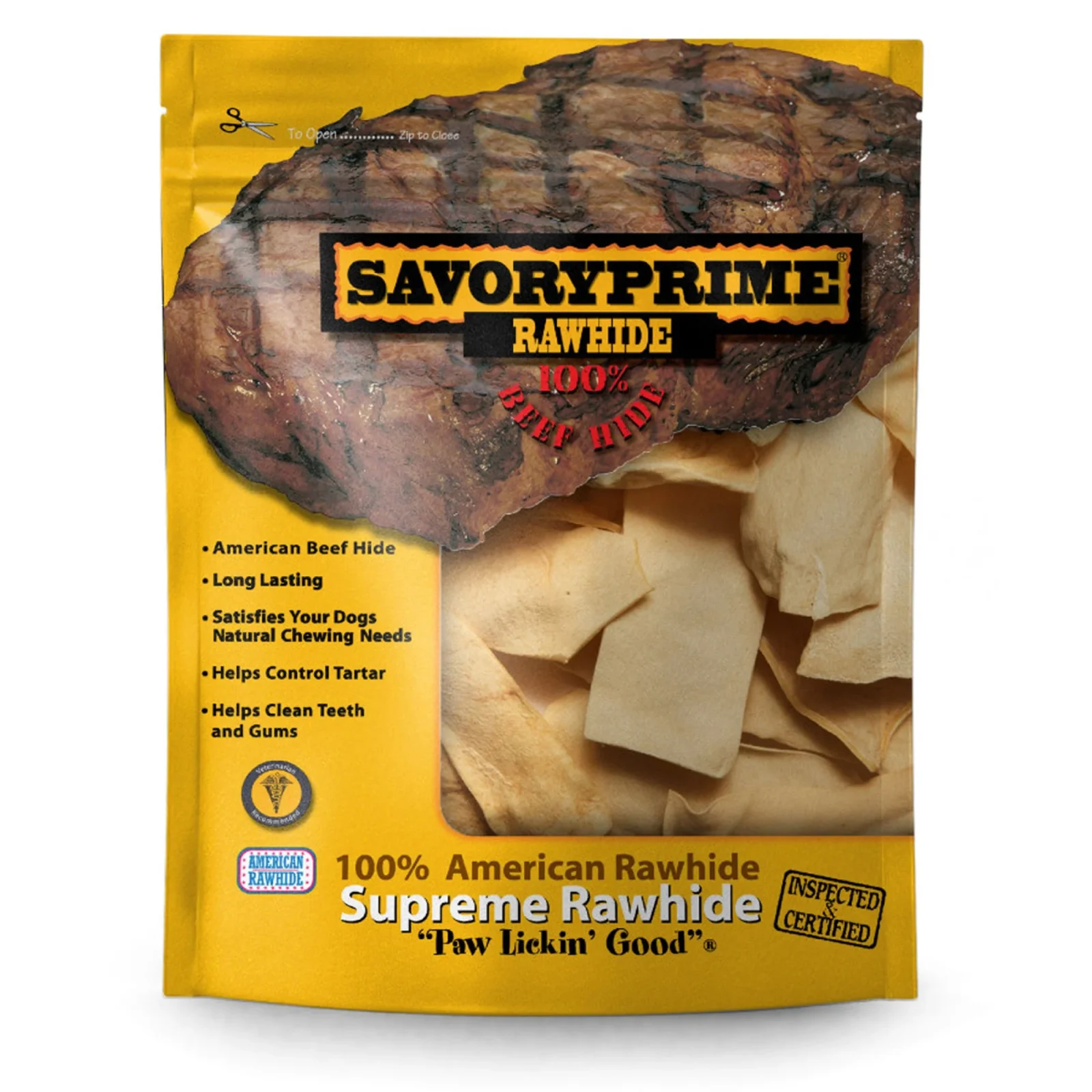 Savory Prime Supreme Rawhide Chips Chicken, 1 lb