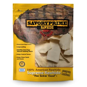 Savory Prime Supreme Rawhide Chips Natural, 16 oz