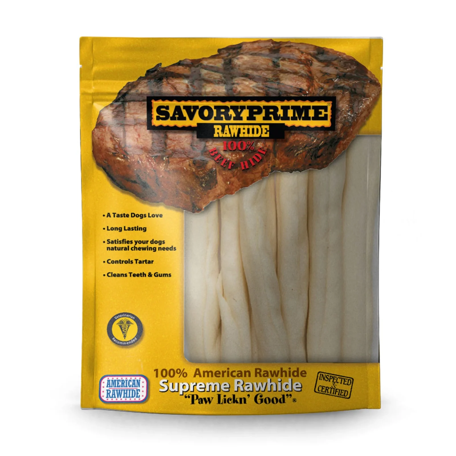 Savory Prime Supreme Rawhide Retriever Roll Natural, 4.8 oz, 7 ct