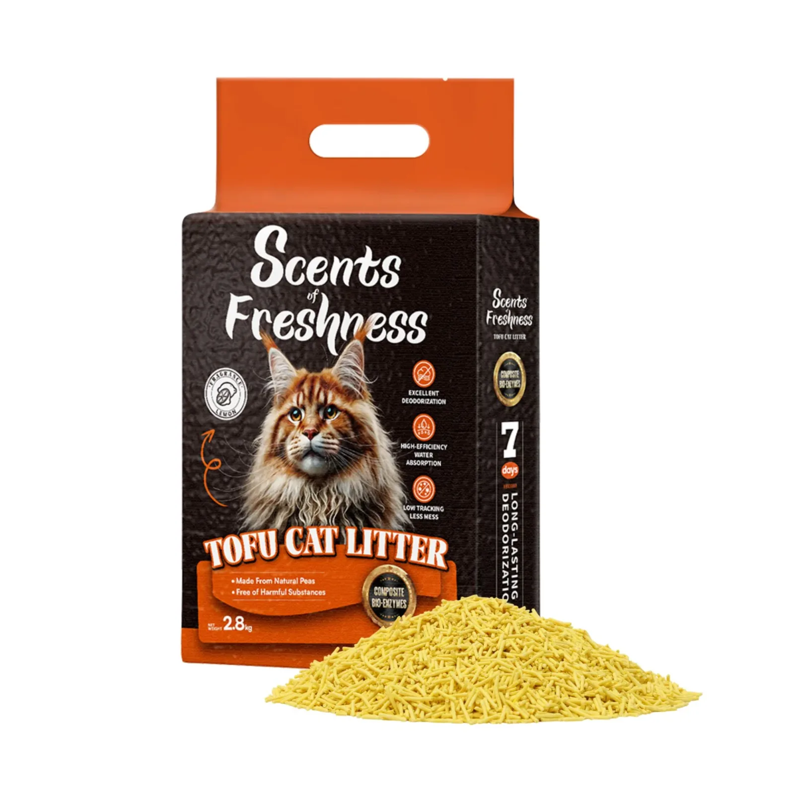 Scents of Freshness Premium Tofu Cat Litter for Cats (Lemon) - Image 2