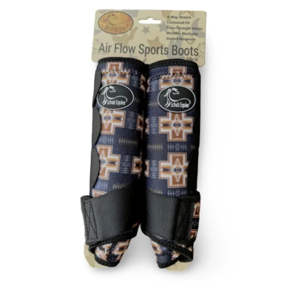 Schulz Equine Black Round Up 2 Pack Splint Boots