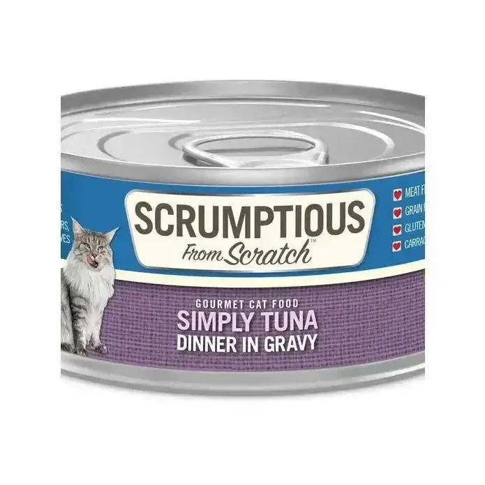 Scrumptious From Scratch Tuna Dinner in Gravy Wet Cat Food 12/2.8oz