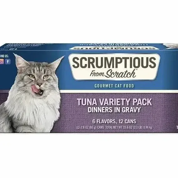 Scrumptious From Scratch Tuna Variety Pack Wet Cat Food 12/2.8oz