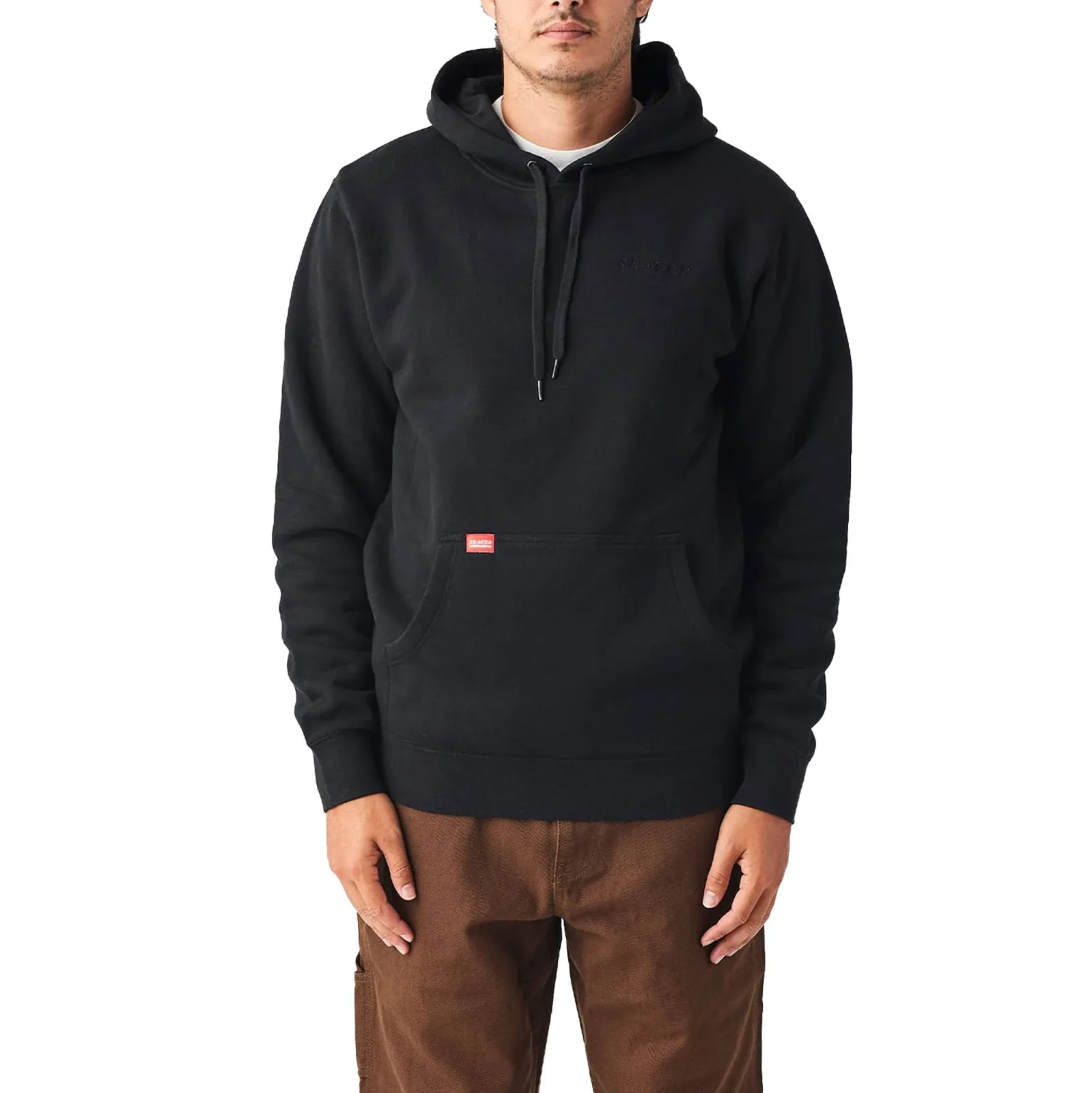 Seager Inc Mens Company Black Hoodie - Image 2