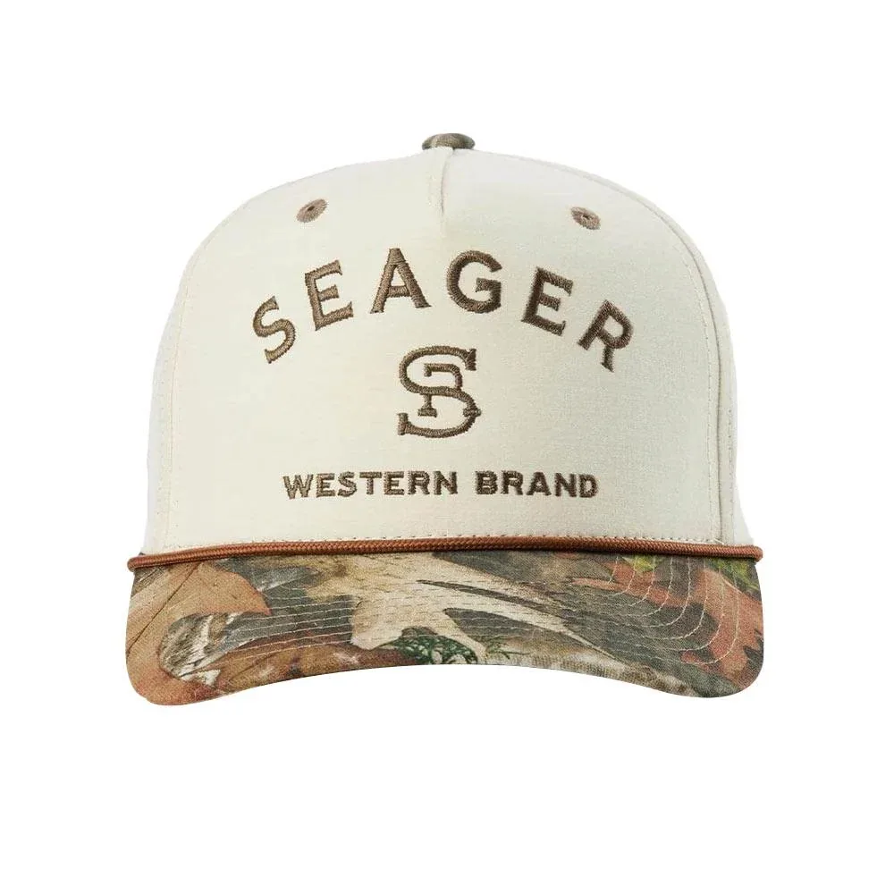 Seager Inc Men's Cream & Camo Branded Cap