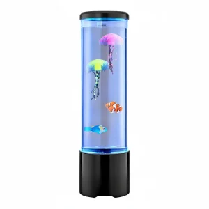 Sensory Bubble Tube Lamp, 16 Color Changing Light Effects, Water Fish Lamp With Built-in Bluetooth Speaker &