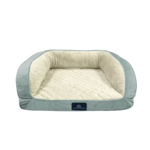 Serta Quilted Orthopedic Bolster Pet Couch Bed