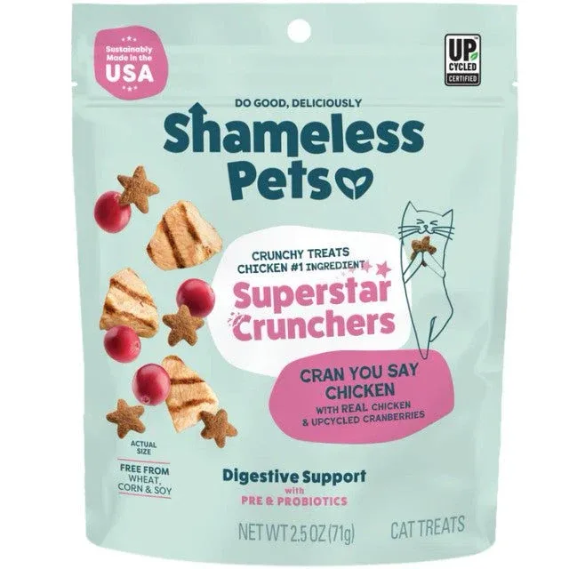 Shameless Pets Cran U Say Chicken Cat Treats - Crunchy Delights for Your Feline Friend