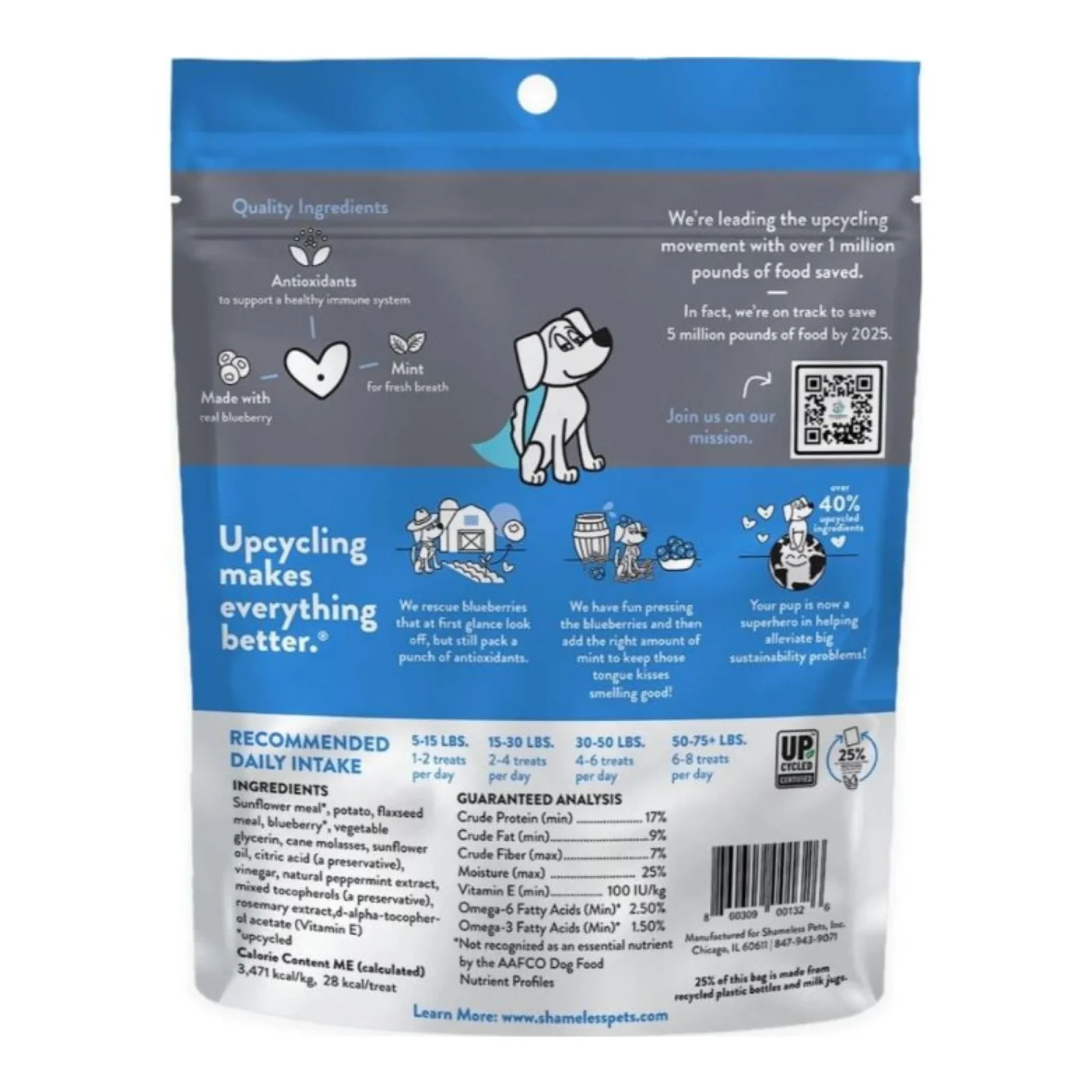 Shameless Soft Baked Dog Biscuits Blueberry/Mint 6oz. - Image 2