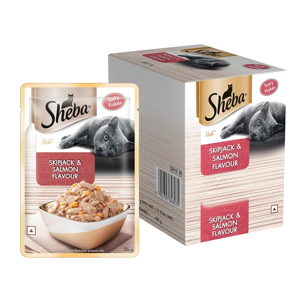 Sheba Skipjack & Salmon Fish Mix Cat Wet Food - Image 2